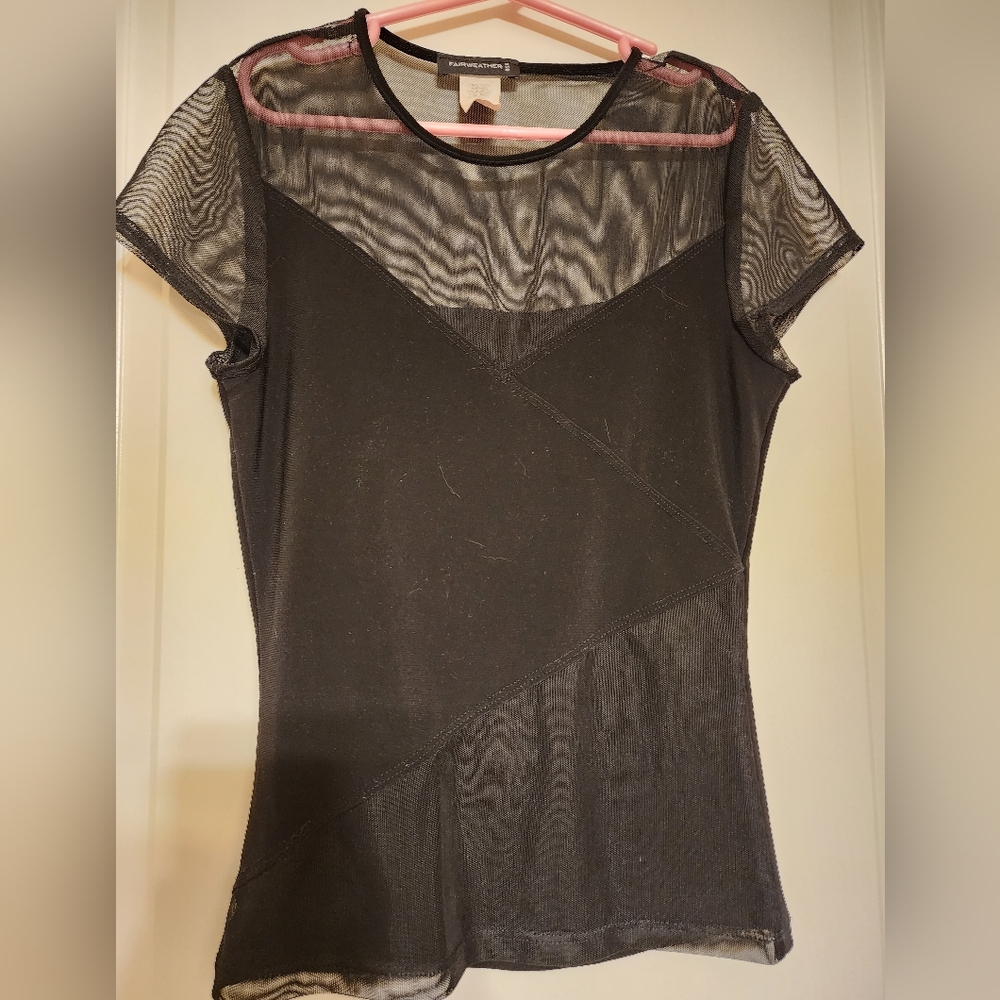 Black shirt with mesh - Picture 3 of 7